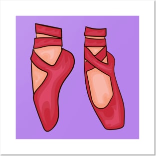 Red Ballet Shoes Posters and Art